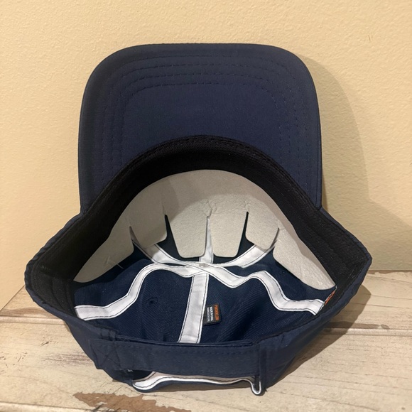 Navy Blue Baseball Cap with Embroidered Fedora Hat and Hibiscus NWT - Picture 7 of 10